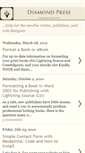 Mobile Screenshot of diamondpresspublishing.blogspot.com