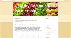 Desktop Screenshot of healthycommunitiespartnership.blogspot.com