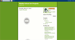Desktop Screenshot of middleschoolartprojects.blogspot.com