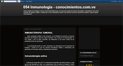Desktop Screenshot of conocimientos-inmunologia.blogspot.com