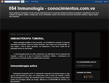 Tablet Screenshot of conocimientos-inmunologia.blogspot.com