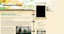 Desktop Screenshot of alexandraslibrary.blogspot.com