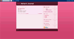 Desktop Screenshot of adrians-journal.blogspot.com