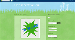 Desktop Screenshot of conservativejenny.blogspot.com