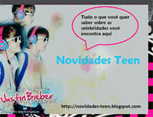 Tablet Screenshot of novidades-teen.blogspot.com