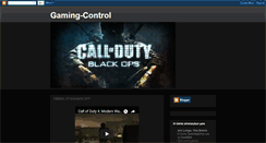Desktop Screenshot of gaming-control.blogspot.com