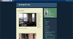 Desktop Screenshot of mysongsforyou.blogspot.com