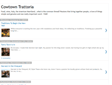 Tablet Screenshot of cowtowntrattoria.blogspot.com