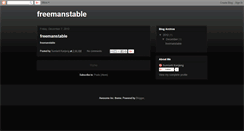 Desktop Screenshot of freemanstable.blogspot.com