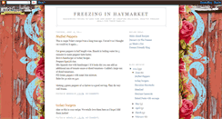 Desktop Screenshot of freezinginhaymarket.blogspot.com