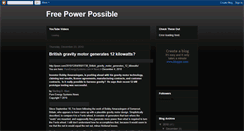 Desktop Screenshot of freepowerpossible.blogspot.com