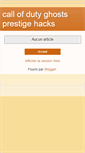 Mobile Screenshot of callofdutyghostsprestigehacks.blogspot.com