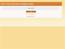 Tablet Screenshot of callofdutyghostsprestigehacks.blogspot.com