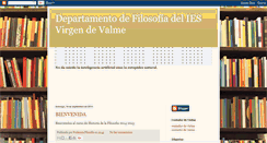 Desktop Screenshot of filosofiavirgendevalme.blogspot.com