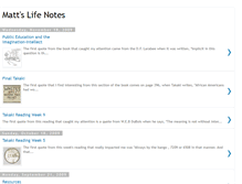 Tablet Screenshot of mattslifenotes.blogspot.com