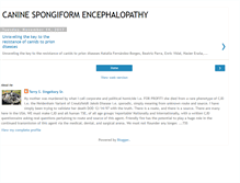 Tablet Screenshot of caninespongiformencephalopathy.blogspot.com