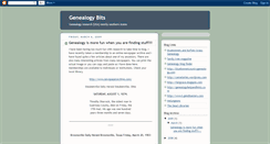 Desktop Screenshot of genealogybits.blogspot.com