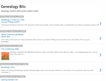 Tablet Screenshot of genealogybits.blogspot.com