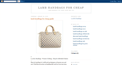 Desktop Screenshot of lambhandbagsforcheap.blogspot.com