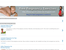 Tablet Screenshot of freepregnancyexercises.blogspot.com