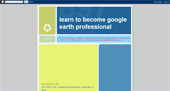 Desktop Screenshot of dummies-learn-google-earth.blogspot.com