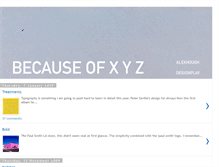 Tablet Screenshot of becauseofxyz.blogspot.com