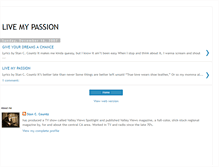 Tablet Screenshot of livemypassion.blogspot.com