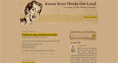 Desktop Screenshot of karenwestthinksoutloud.blogspot.com