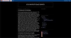 Desktop Screenshot of csiinvestigaciones.blogspot.com