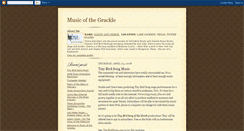 Desktop Screenshot of musicofthegrackle.blogspot.com