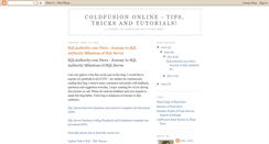 Desktop Screenshot of coldfusiononline.blogspot.com