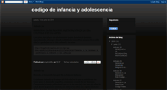 Desktop Screenshot of codigodeinfanciayadolescencia.blogspot.com