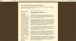 Desktop Screenshot of holyghostspeaksplainly.blogspot.com