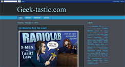 Desktop Screenshot of geek-tasticcom.blogspot.com