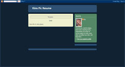 Desktop Screenshot of kimspicresume.blogspot.com