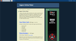 Desktop Screenshot of ingyenonlinepoker.blogspot.com