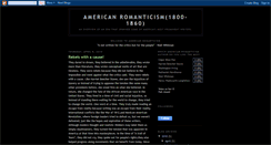 Desktop Screenshot of americanromanticismrocks2011.blogspot.com