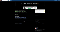 Desktop Screenshot of making-profit-machine.blogspot.com