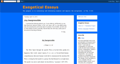 Desktop Screenshot of exegeticalessays.blogspot.com
