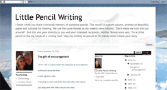 Desktop Screenshot of littlepencilwriting.blogspot.com
