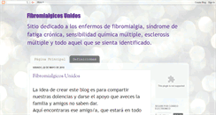 Desktop Screenshot of fibromialgicosunidos.blogspot.com