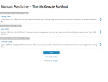 Tablet Screenshot of manualmedicinemckenzietechniques.blogspot.com