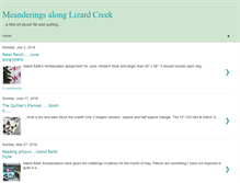 Tablet Screenshot of meanderingsalonglizardcreek.blogspot.com