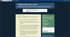 Desktop Screenshot of carbonchoices.blogspot.com