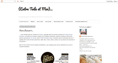 Desktop Screenshot of entretoileetmoi.blogspot.com