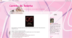 Desktop Screenshot of cantinhodabelzinha.blogspot.com