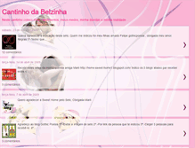 Tablet Screenshot of cantinhodabelzinha.blogspot.com