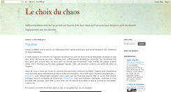 Desktop Screenshot of choixduchaos.blogspot.com