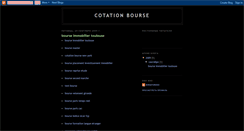 Desktop Screenshot of cotation-bourse.blogspot.com