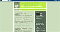 Desktop Screenshot of intentnevermakesasound.blogspot.com